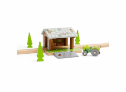 Bigjigs Rail Stodola na kolejích