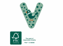 small foot Dřevěné písmeno V