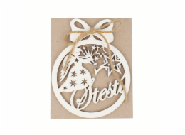 Kúzlo dreva Vánoční dekorace Štěstí 7 cm