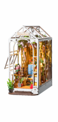 RoboTime 3D skládačka Zarážka na knihy Miniatura domečku Skleník