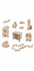 Walachia Dřevěná skládací stavebnice Construct easy box 138 dílů