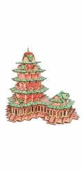Woodcraft Dřevěné 3D puzzle YueJiang Tower
