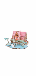 Woodcraft Dřevěné 3D puzzle Letní dům