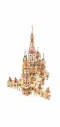 Woodcraft Dřevěné 3D puzzle Chrám Vasila Blaženého přírodní