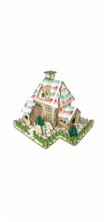 Woodcraft Dřevěné 3D puzzle Čarodějnická chýše