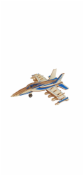 Woodcraft Dřevěné 3D puzzle Bojové letadlo F18