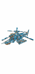 Woodcraft Dřevěné 3D puzzle Bojový vrtulník Black shark