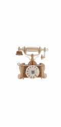 Woodcraft Dřevěné 3D puzzle Starý telefon