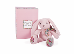 Doudou Histoire d´Ours Plyšový kamarád růžový králíček 25 cm