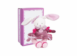 Doudou Dárková sada - Plyšové chrastítko králíček 19 cm