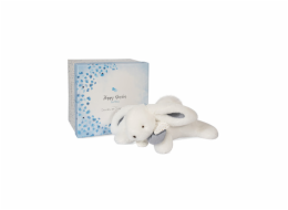 Doudou Dárková sada - Plyšový králíček s bílou bambulkou 25 cm
