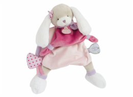 Doudou Plyšový maňásek pejsek růžový 28 cm