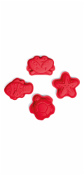 Bigjigs Toys Silikonové formičky červené Cherry