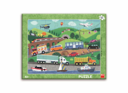 Dino Papírové puzzle Dopravní prostředky 40 dílků