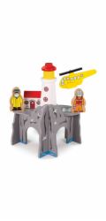Bigjigs Rail Tunel s majákem a heliportem