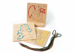 Bigjigs Toys Provlékání podle čísel Pohádky