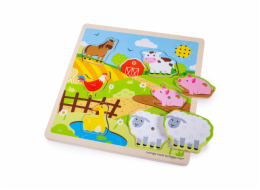 Bigjigs Toys Vkládačka se zvukem Farma