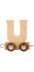 small foot Dřevěný vláček vláčkodráhy abeceda písmeno U