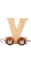 small foot Dřevěný vláček vláčkodráhy abeceda písmeno V