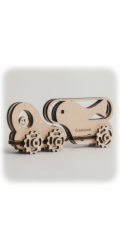 CuteWood Dřevěné 3D puzzle Rybí vůz