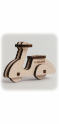 CuteWood Dřevěné 3D puzzle Moped