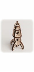 CuteWood Dřevěné 3D puzzle Raketa