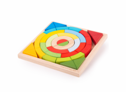 Bigjigs Toys Dřevěné skládací oblouky a trojúhelníky