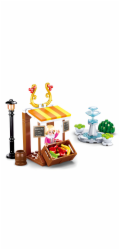 Sluban Girls Dream Village M38-B0870 Dobový stánek s ovocem a fontána