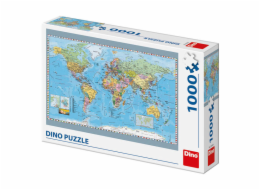 Dino Puzzle Politická mapa světa 1000 dílků