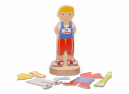 Bigjigs Toys Magnetické oblékací puzzle sportovní aktivity