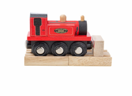 Bigjigs Rail Dřevěný vláček Teriér červený