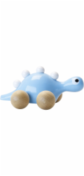 Vilac Dřevěný dinosaurus na kolečkách modrý