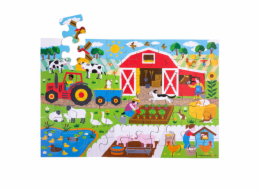 Bigjigs Toys Podlahové puzzle Farma 48 dílků