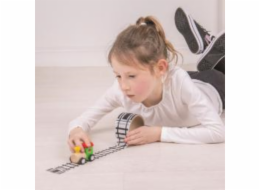 Bigjigs Toys Lepící páska koleje s mašinkou