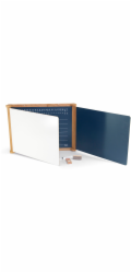 Jeujura Dřevěná trojkřídlá multifunkční tabule 156x43 cm s příslušenstvím
