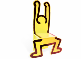 Vilac Dřevěná židle Keith Haring žlutá