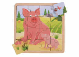 Bigjigs Toys puzzle - Prasátko se selátkem
