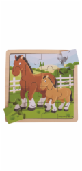 Bigjigs Toys puzzle - Kůň s hříbátkem