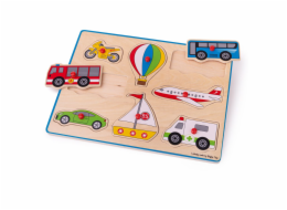 Bigjigs Toys Vkládací puzzle dopravní prostředky
