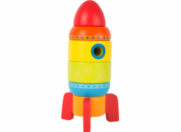 small foot Dřevěná barevná raketa