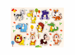 Bino Dřevěné puzzle safari 11 dílků