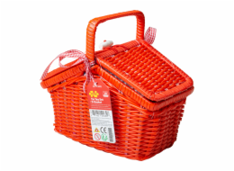 Bigjigs Toys Čajová puntíkovaná sada v piknikovém koši