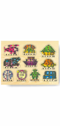 Dřevěné vkládací puzzle matematika počítání do 15