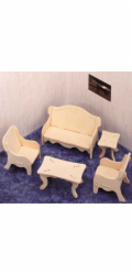 Woodcraft Dřevěné 3D puzzle Obývací pokoj