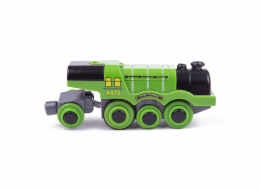 Bigjigs Rail Elektrická lokomotiva Flying Scotsman zelená