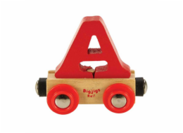 Bigjigs Rail Vagónek dřevěné vláčkodráhy - Písmeno A