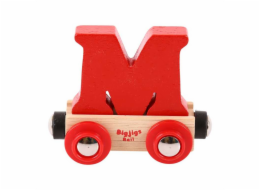 Bigjigs Rail Vagónek dřevěné vláčkodráhy - Písmeno M