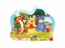 Dino Papírové puzzle schovávaná s medvídkem PÚ 25 dílků