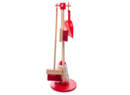 Bigjigs Toys úklidový hrací set červený