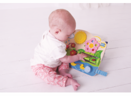 Bigjigs Baby Dřevěná motorická deska květy Bigjigs Baby Dřevěná motorická deska květy